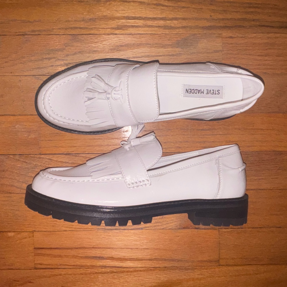 NWOT Leather Lug Loafers